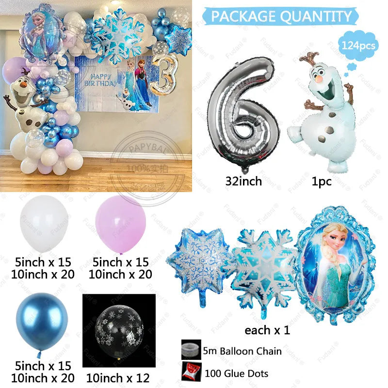 Frozen Theme Balloon Garland Kit