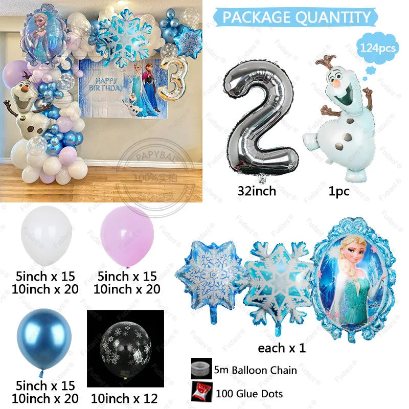 Frozen Theme Balloon Garland Kit