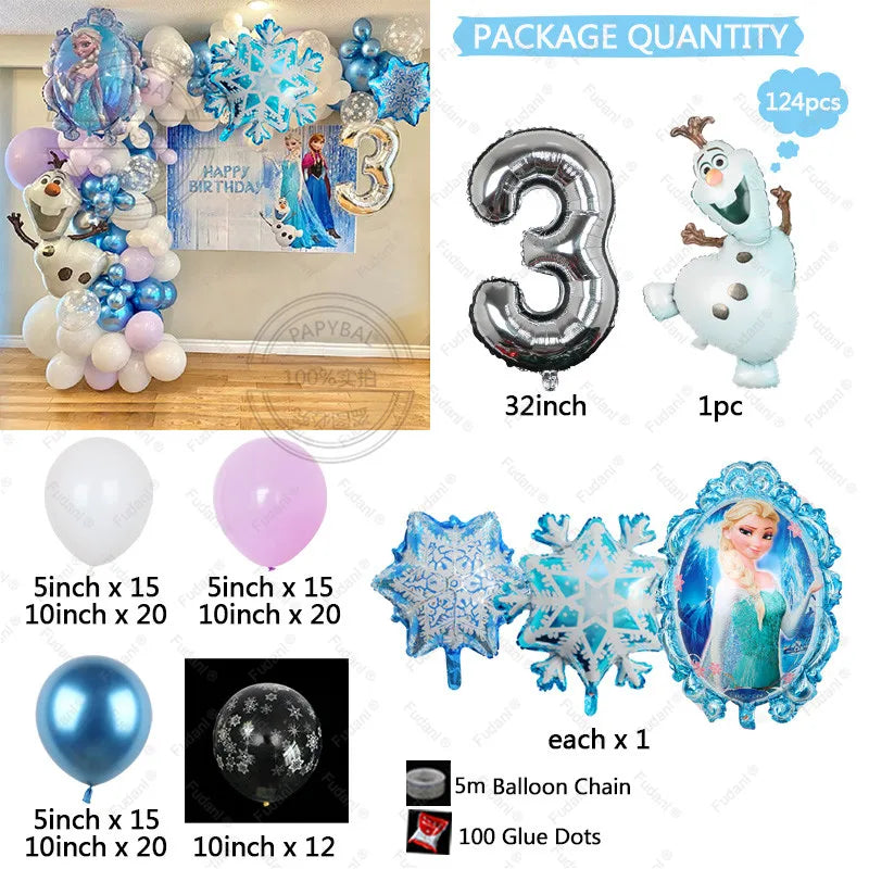Frozen Theme Balloon Garland Kit