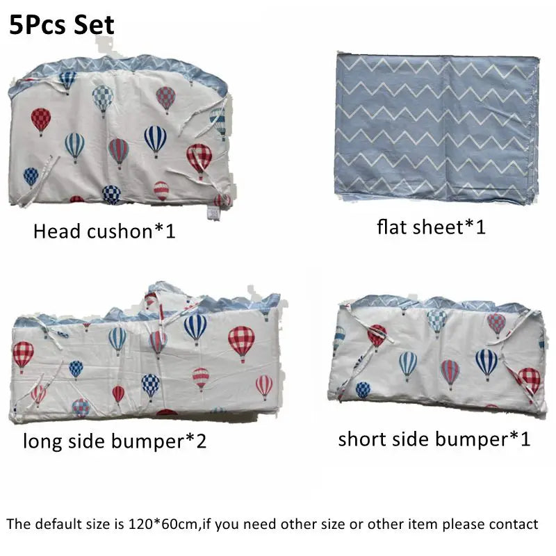 Cotton Crib Bumper Bedding Set