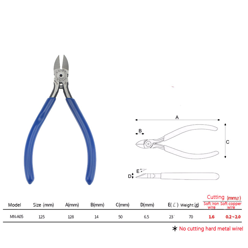 Mini Electronic Diagonal Pliers 125mm