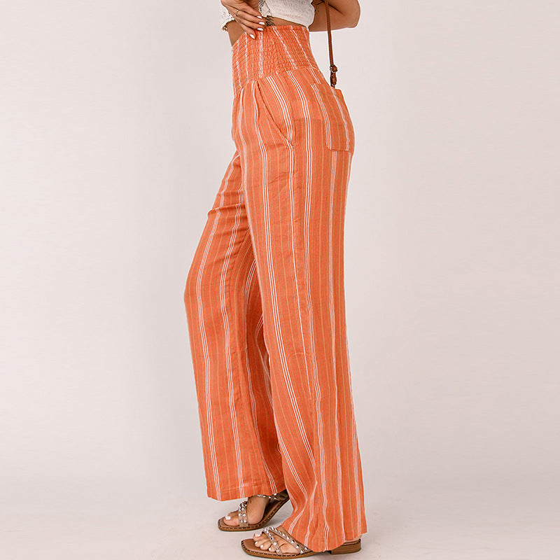 Summer Striped Women's Trousers