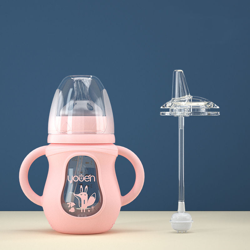 Silicone Straw Baby Bottle