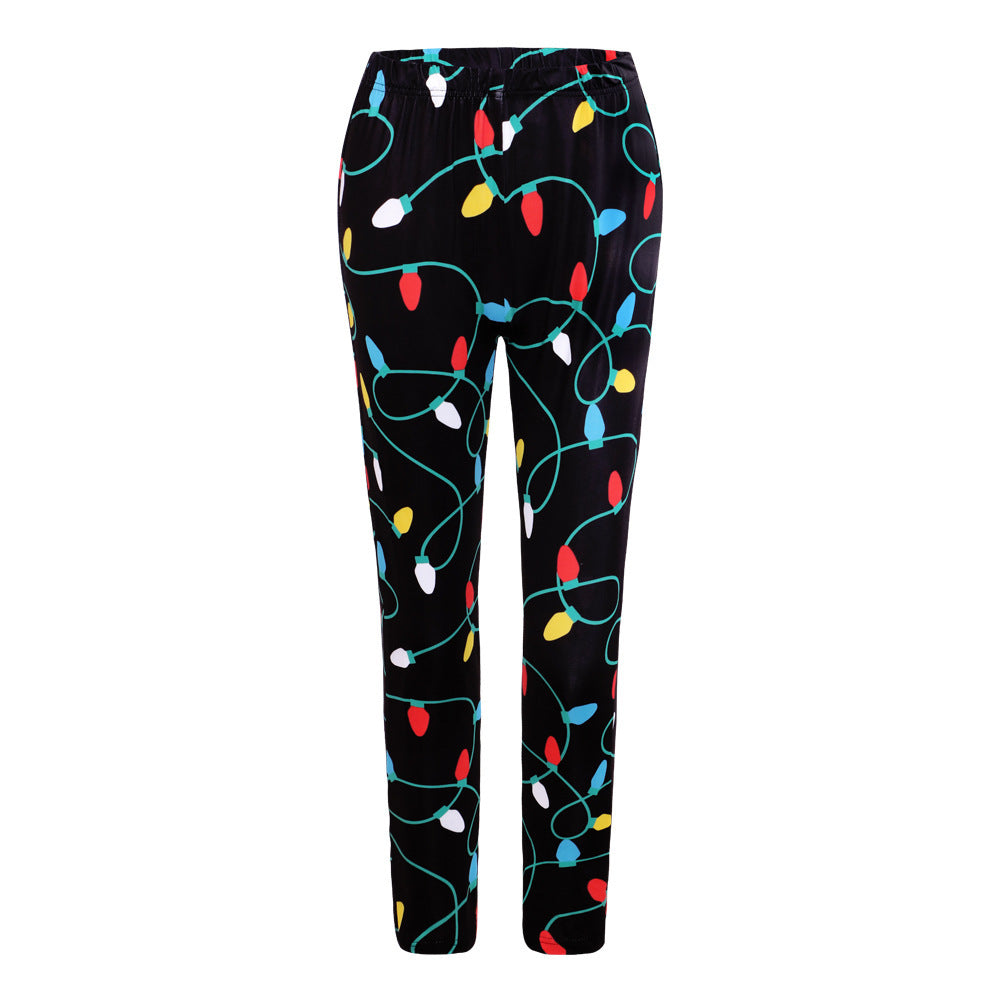 Christmas Costume Slim-fit Printed Trousers