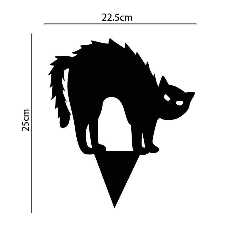 Black Cat Silhouette Halloween Decor