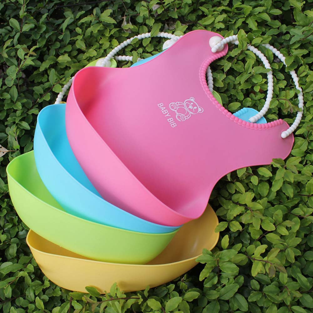 Soft Silicone Baby Bibs - Waterproof & Adjustable