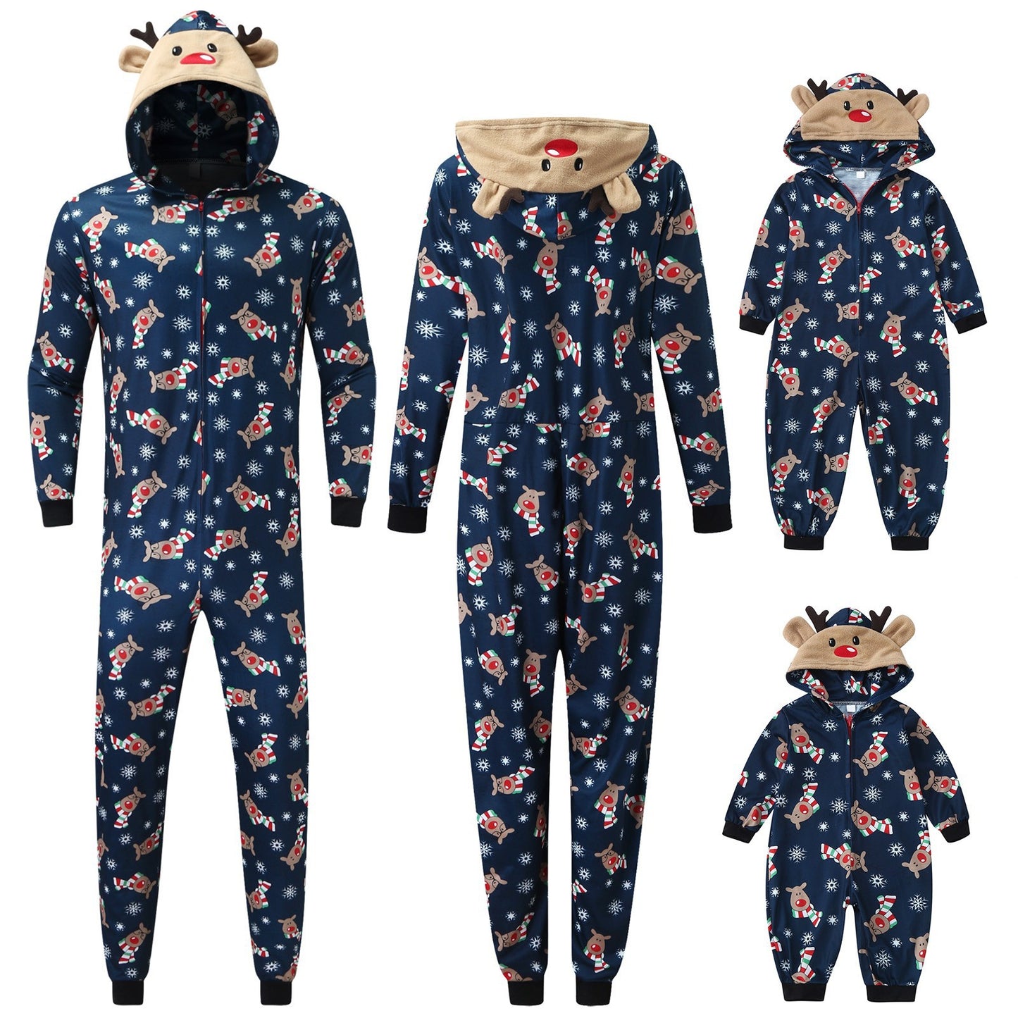 Christmas Family Matching Hooded Romper