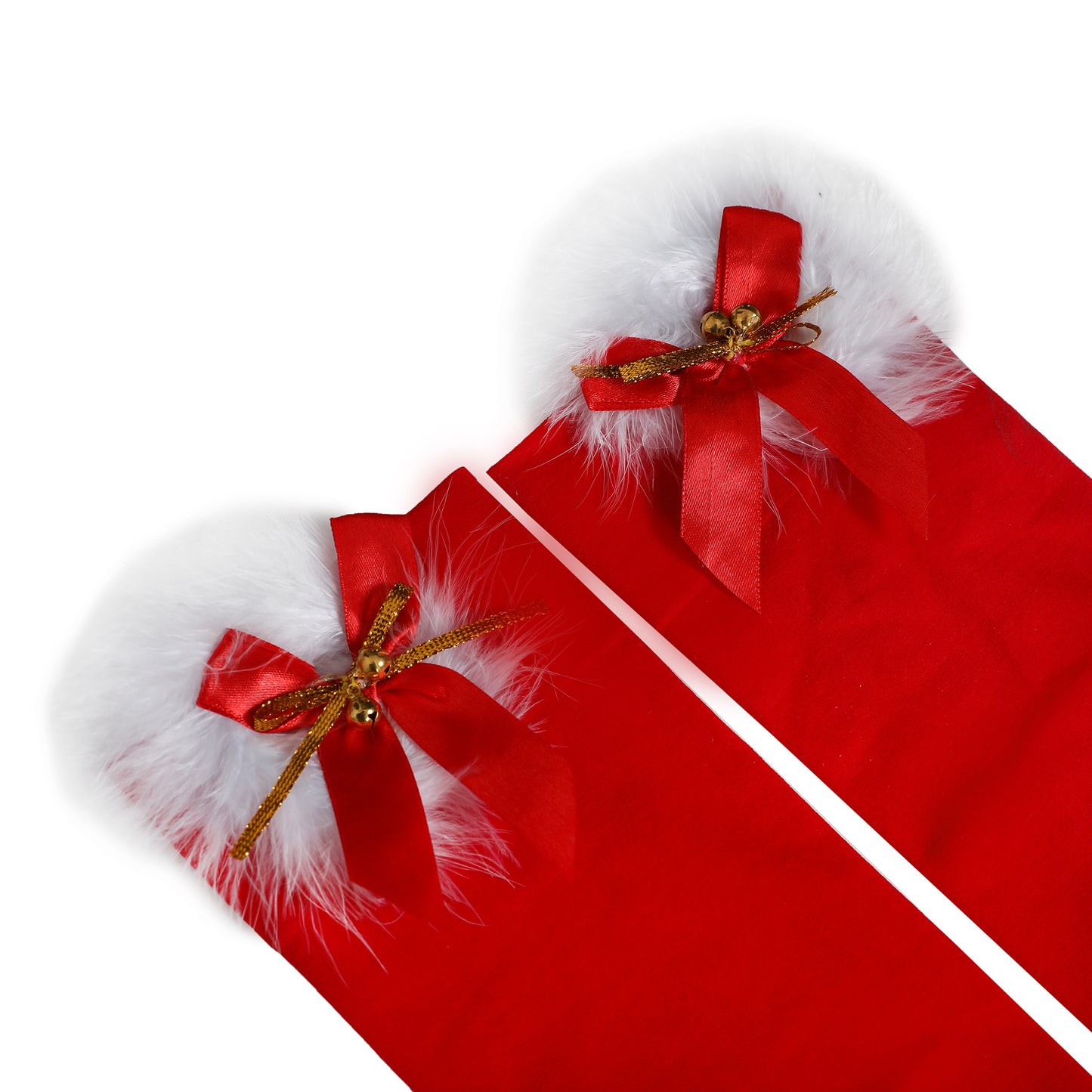 Red Long Bow Christmas Stockings