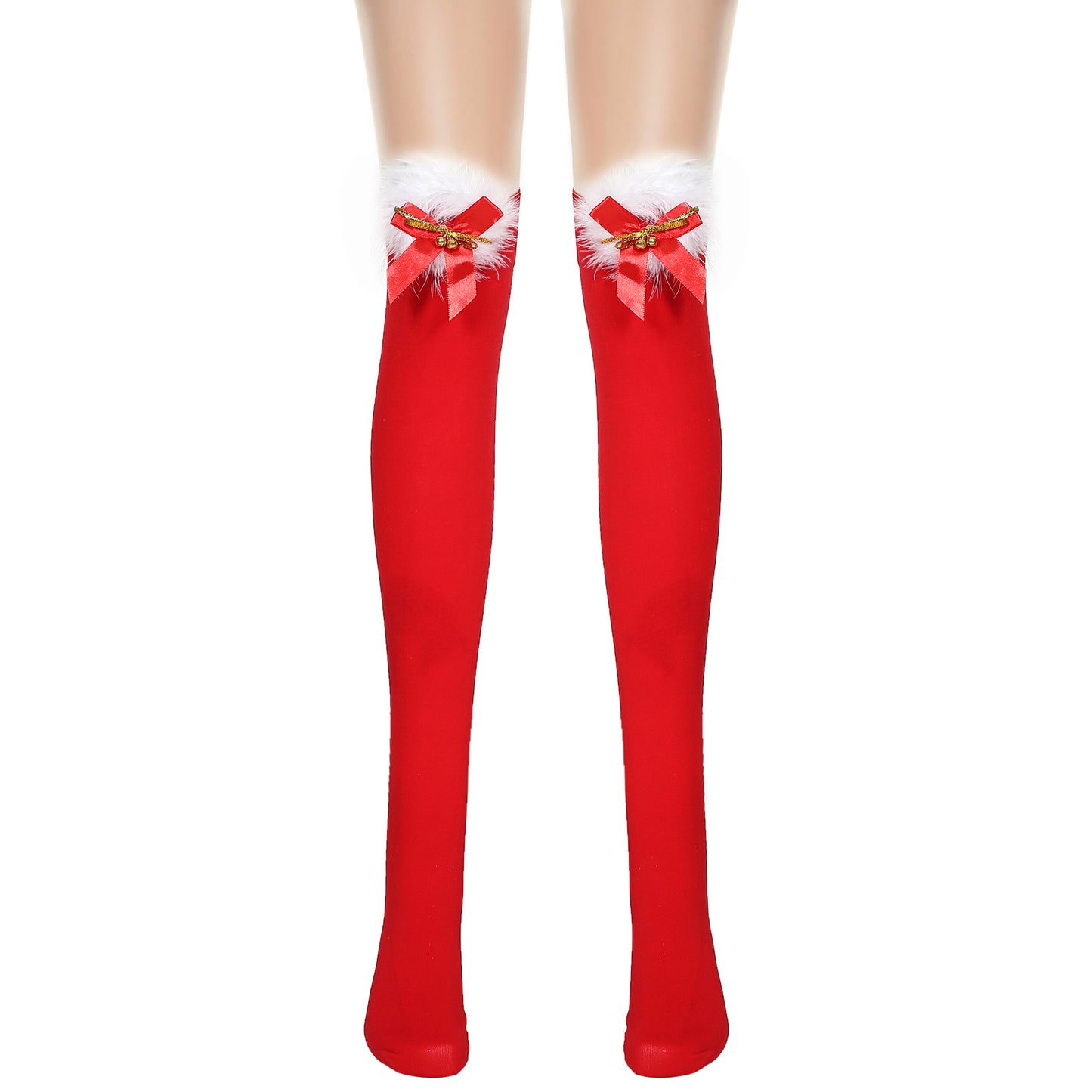 Red Long Bow Christmas Stockings