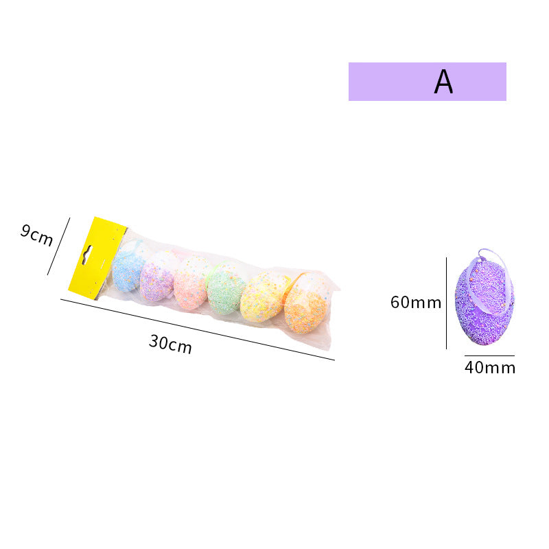 6PCS Easter Egg Hanging Ornaments