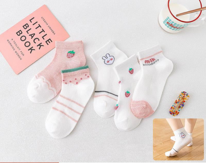 Kids' Breathable Cotton Short Socks