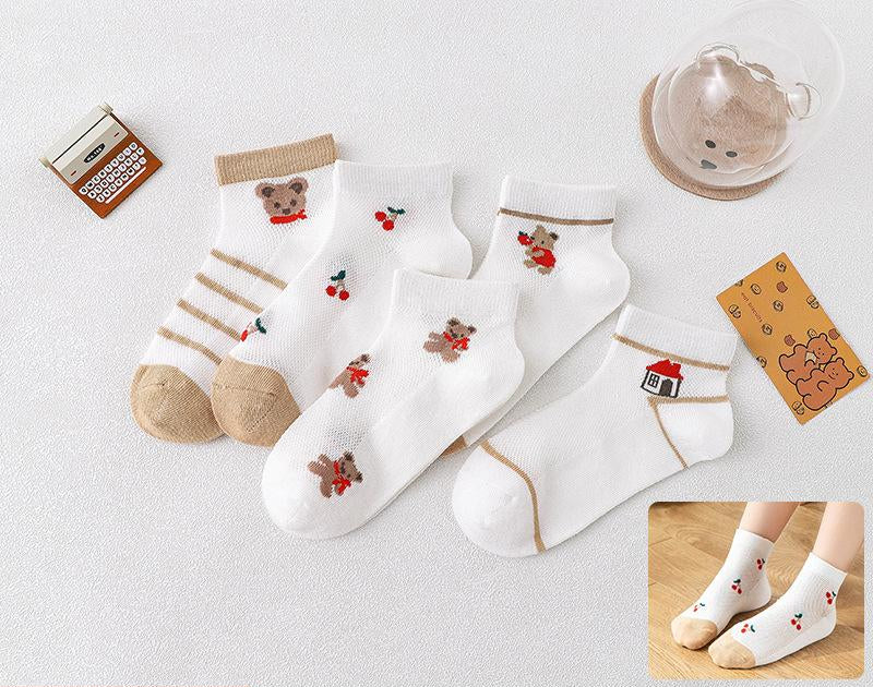 Kids' Breathable Cotton Short Socks