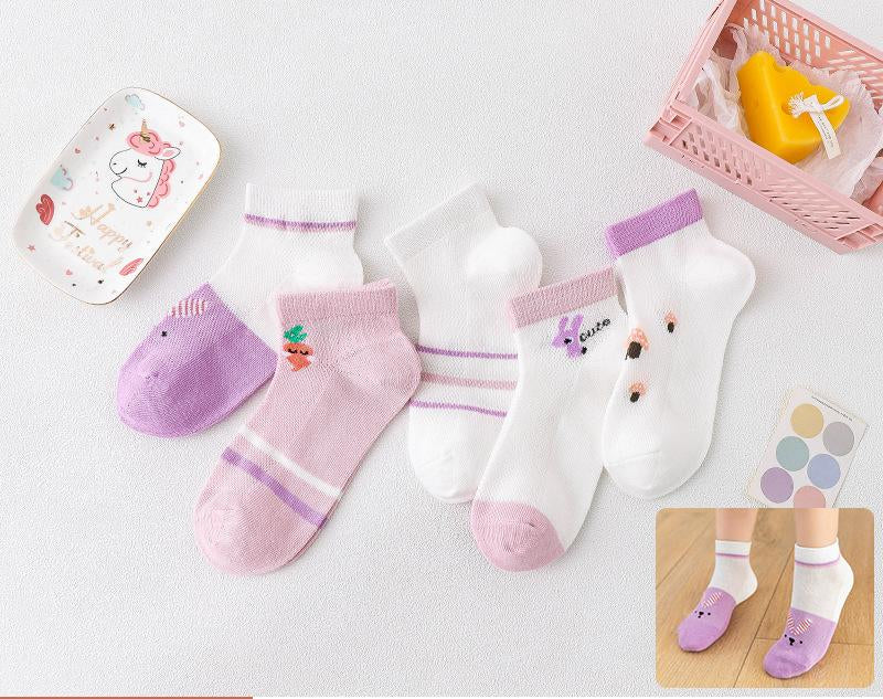 Kids' Breathable Cotton Short Socks