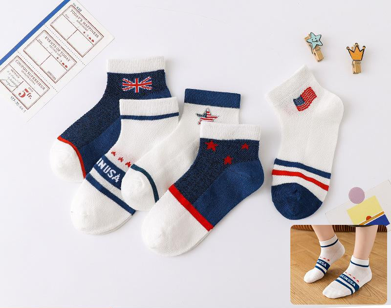 Kids' Breathable Cotton Short Socks