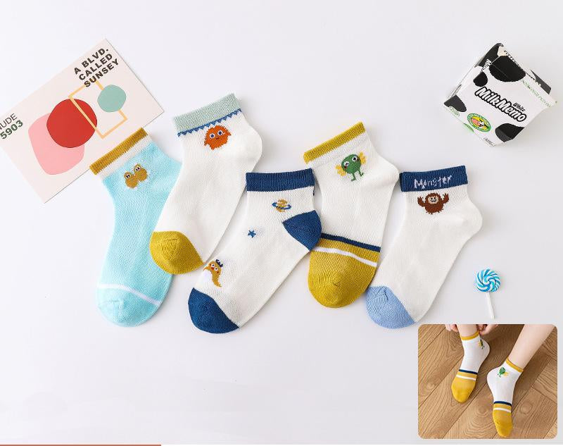 Kids' Breathable Cotton Short Socks