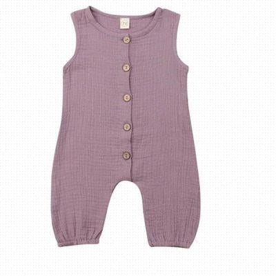 Solid Cotton Baby Romper Jumpsuit