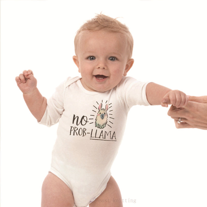 Personalized No Prob Llama Baby Onesies