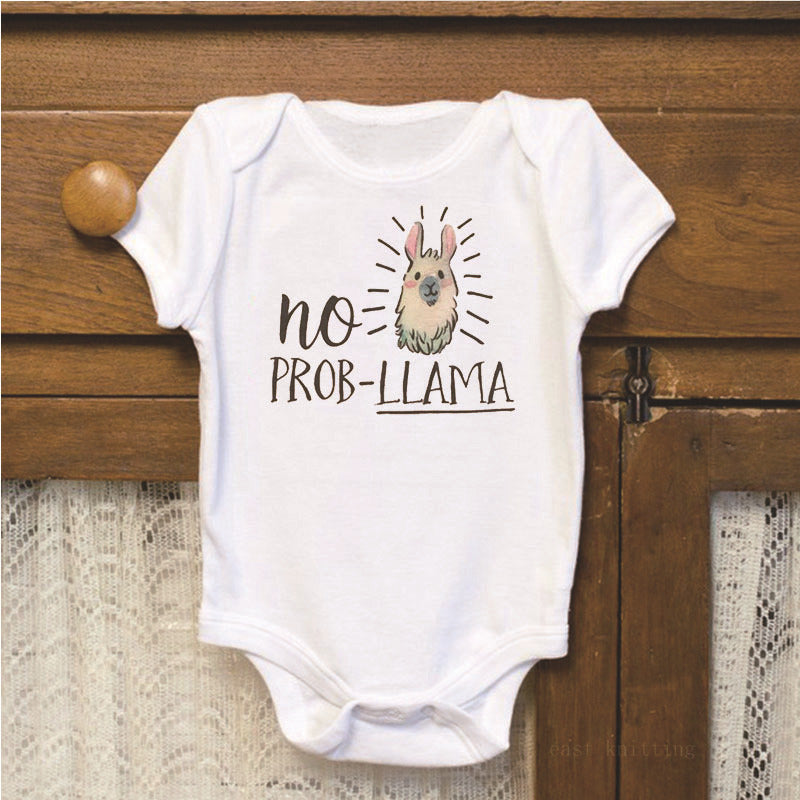 Personalized No Prob Llama Baby Onesies