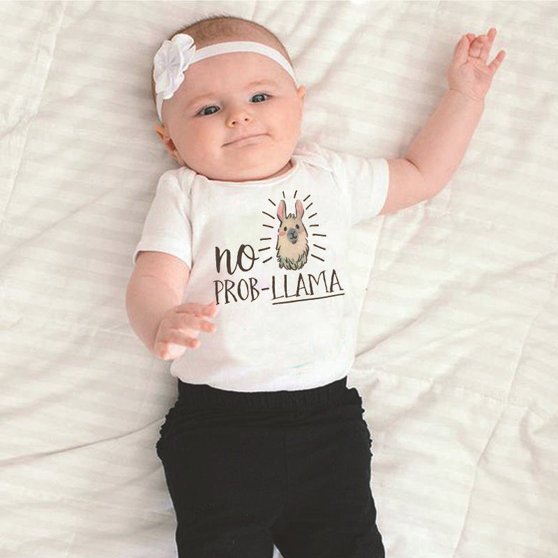 Personalized No Prob Llama Baby Onesies