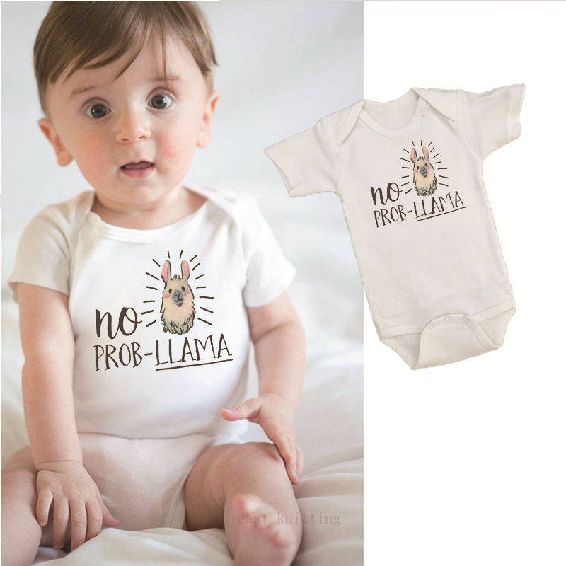 Personalized No Prob Llama Baby Onesies