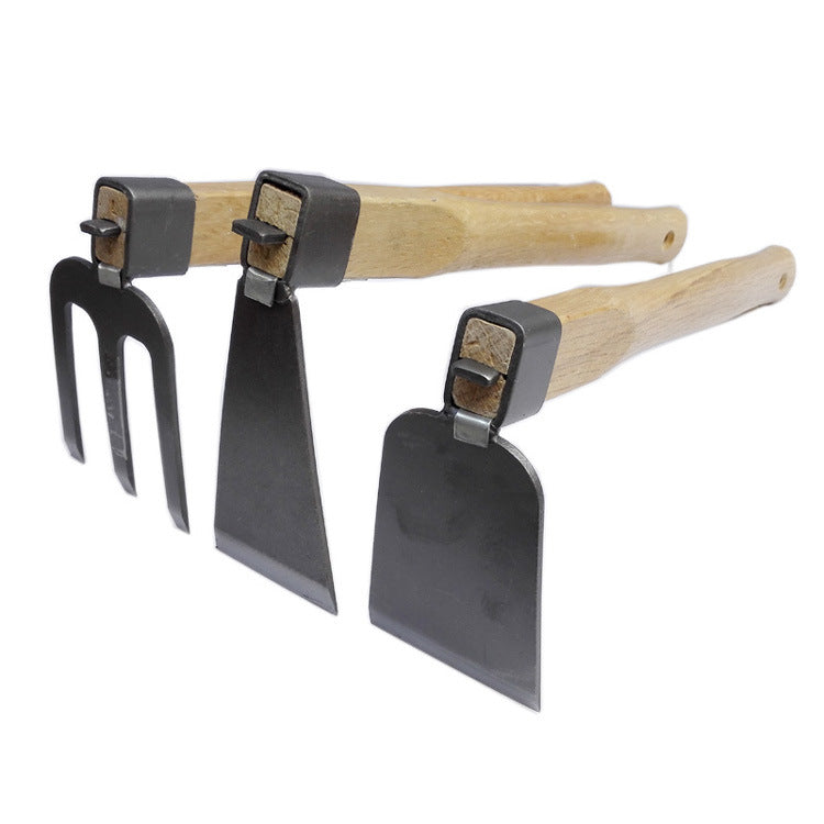 Premium Wooden Garden Hoe Set