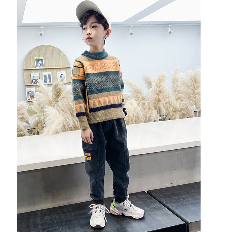 Boys' Plus Velvet Thick Trousers