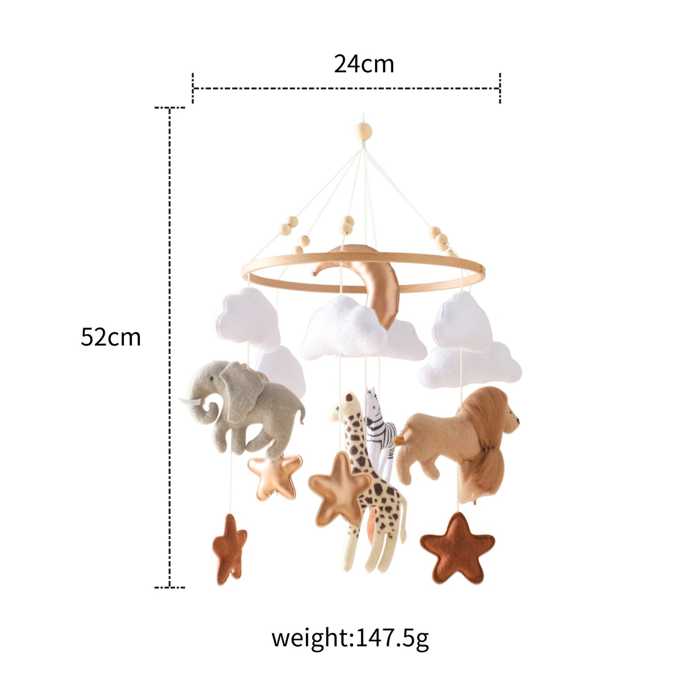 Forest Animal Wind Chimes Crib Bell