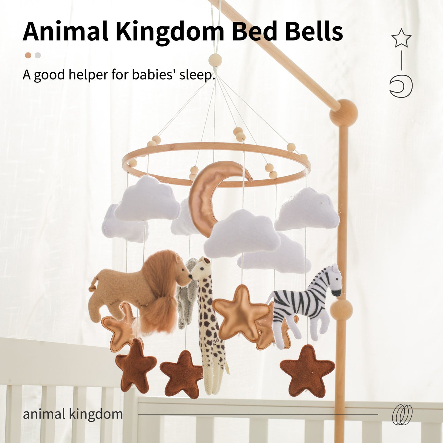 Forest Animal Wind Chimes Crib Bell