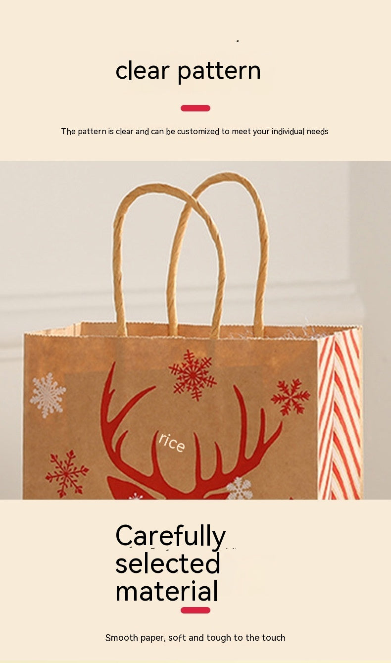 Christmas Gift Portable Kraft Paper Bag