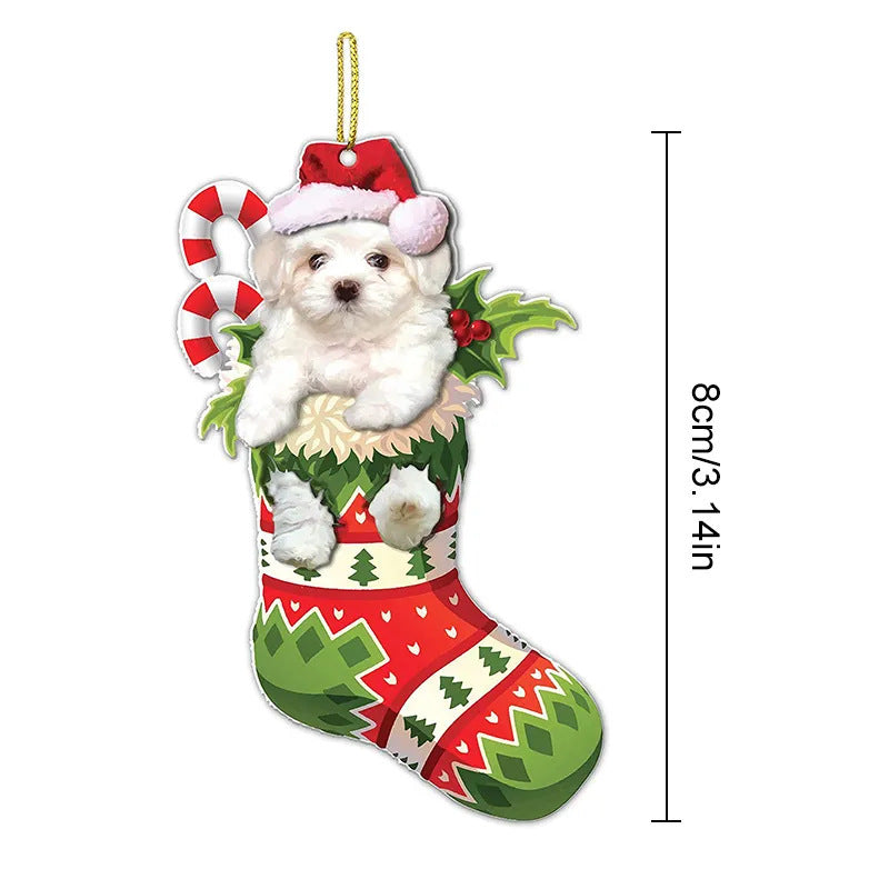 Dog Pendant Christmas Stockings