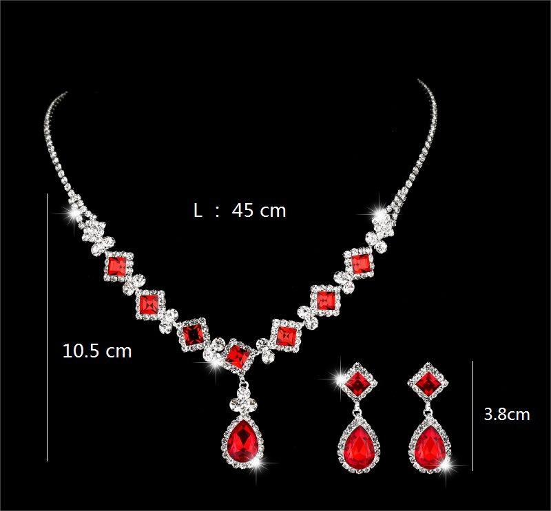 Vintage Rhinestone Necklace & Earrings Set