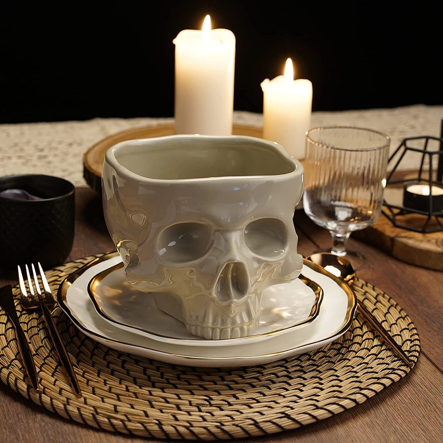 Premium Skull Noodle Bowl Set