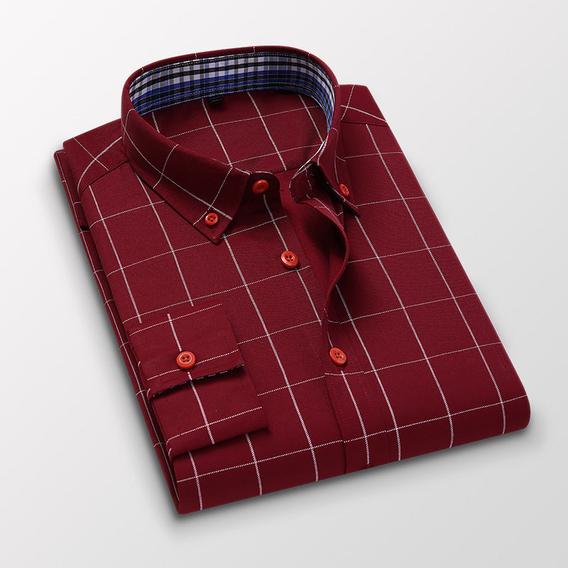 Men's Slim Fit Plaid Shirt - Fall Collection