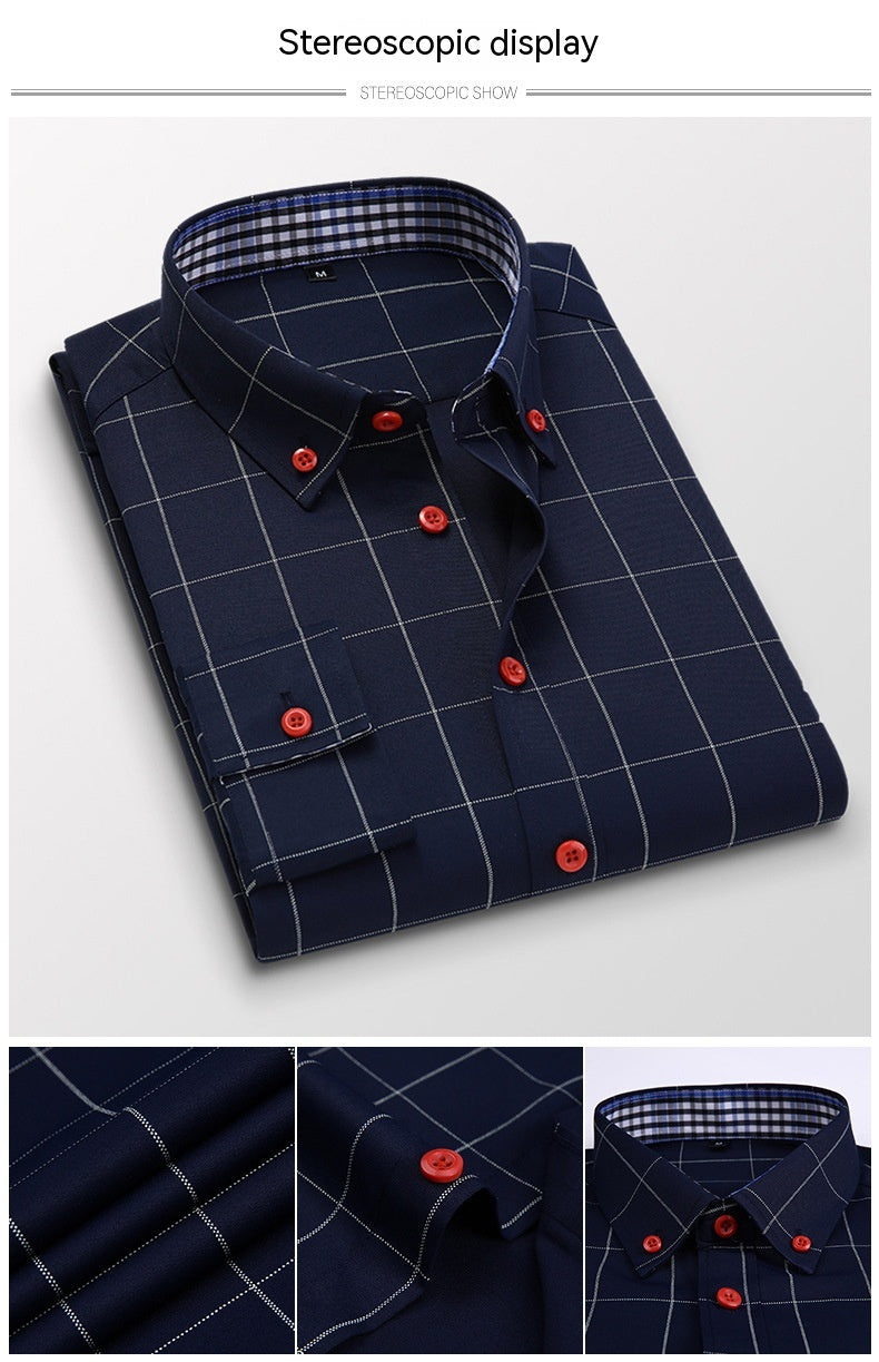 Men's Slim Fit Plaid Shirt - Fall Collection