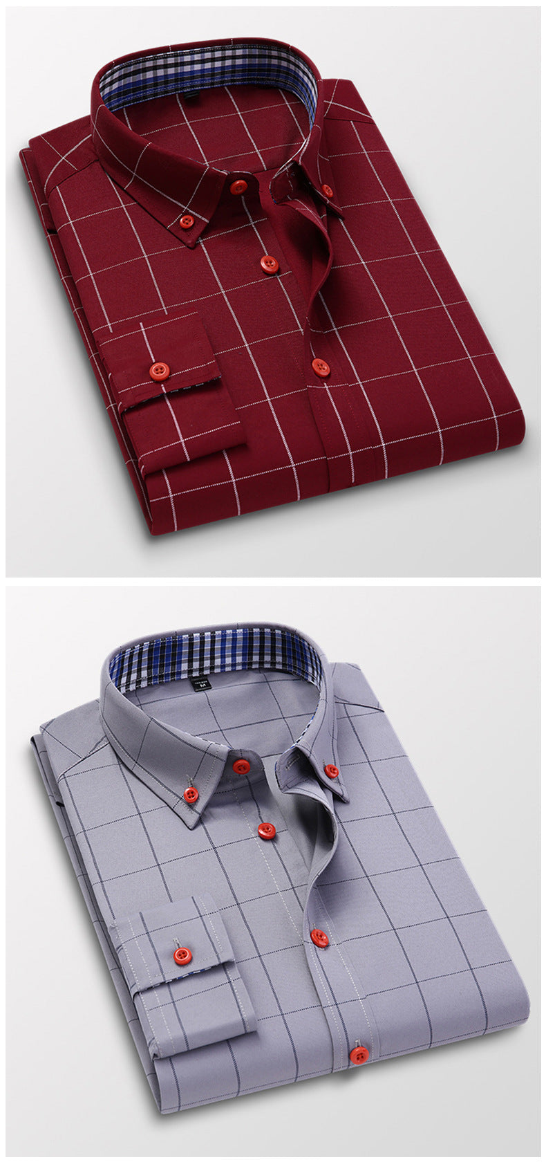 Men's Slim Fit Plaid Shirt - Fall Collection