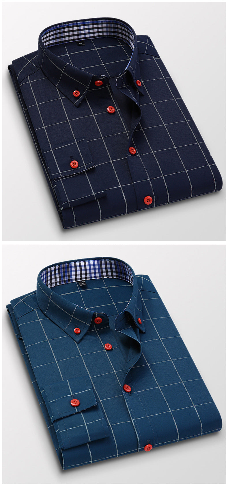 Men's Slim Fit Plaid Shirt - Fall Collection