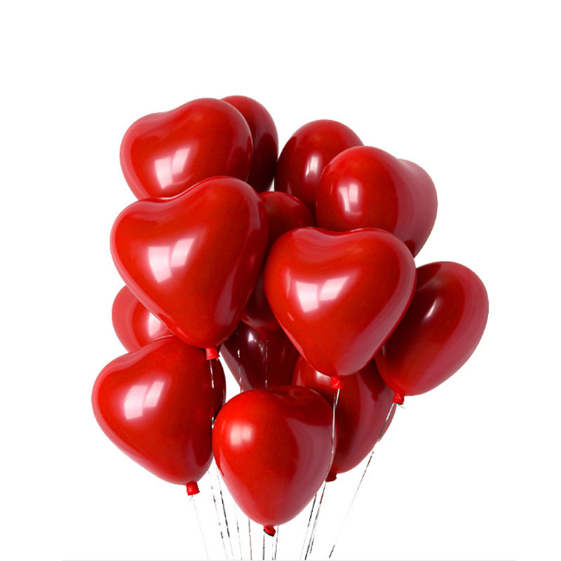 Heart-Shaped Pomegranate Red Balloons