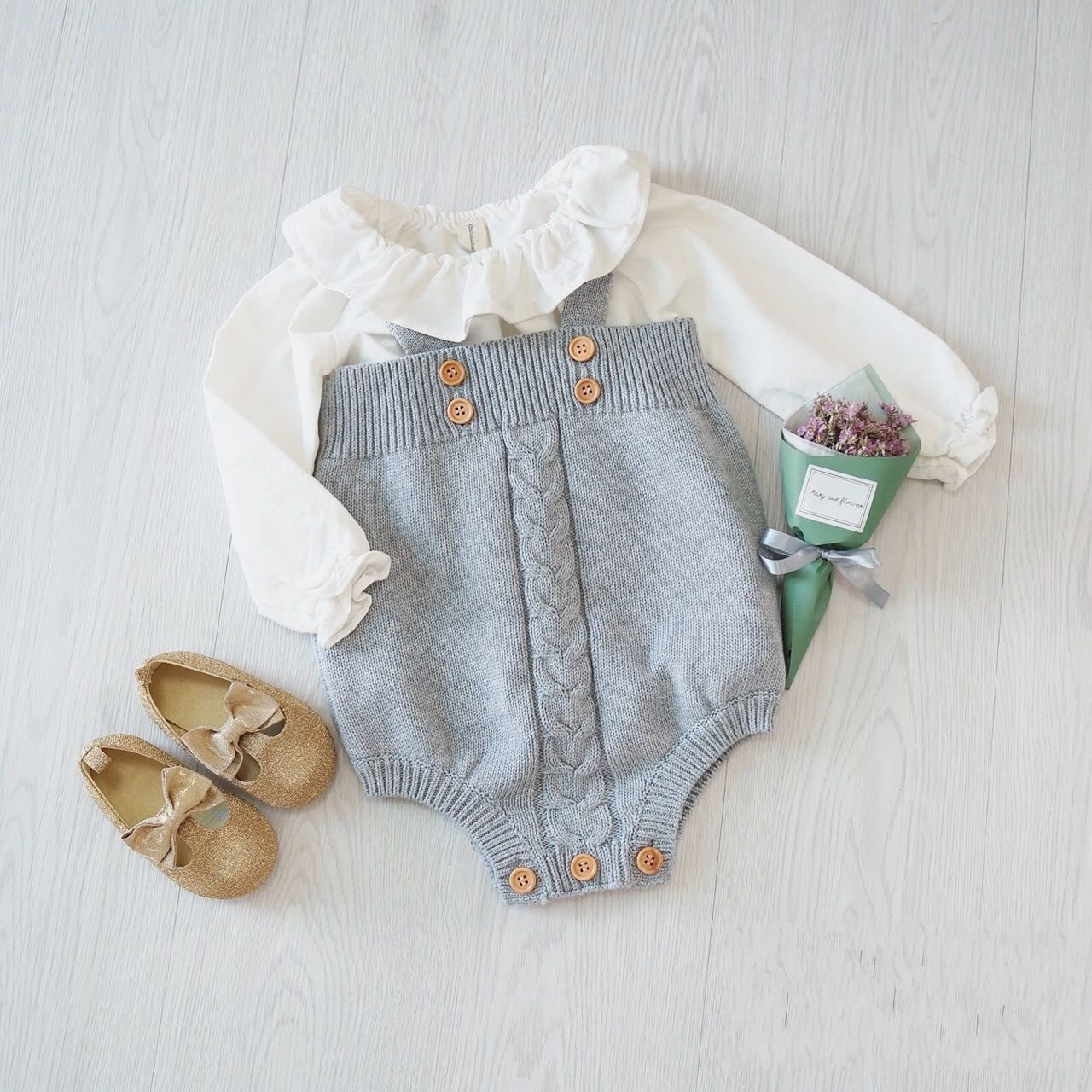 Sweet Knitted Baby Onesies