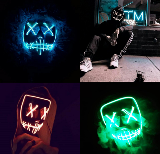 LED Halloween Glowing Mask