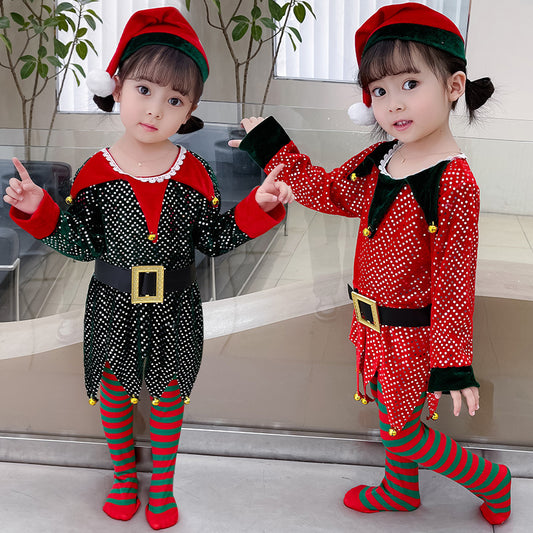 Girls Elf Christmas Costume