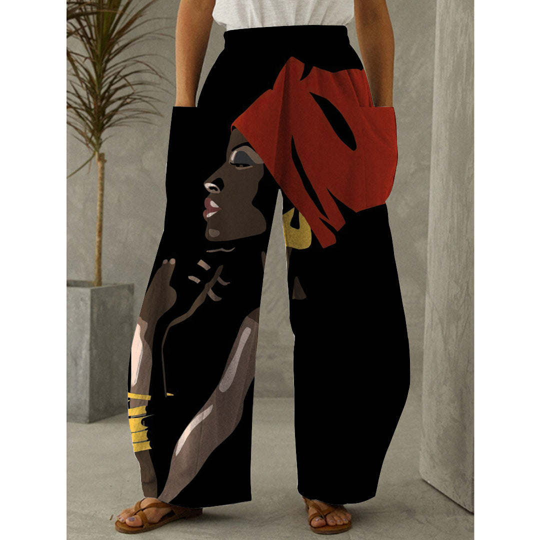 Fashion Graffiti Wide Leg Trousers