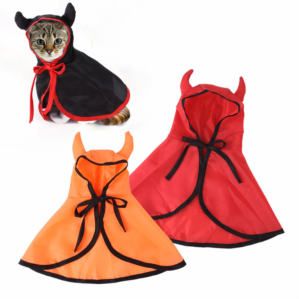 Halloween Pet Horn Cloak Cape