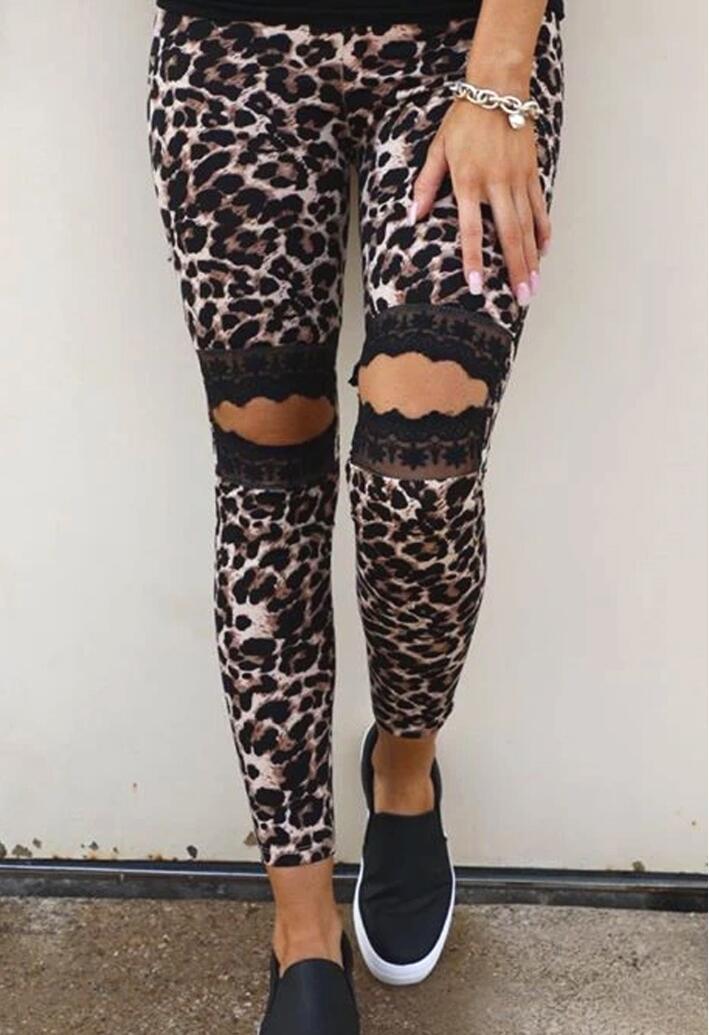 Leopard Print Lace Trousers