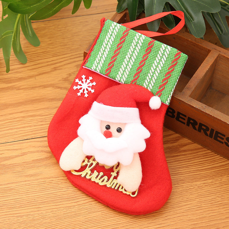 Santa Claus Gold Stockings Bag