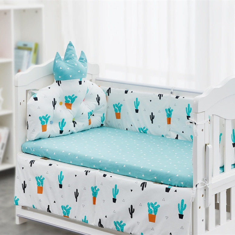 Premium Cotton Crib Guardrail Set