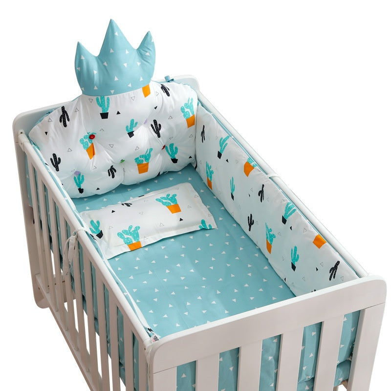 Premium Cotton Crib Guardrail Set