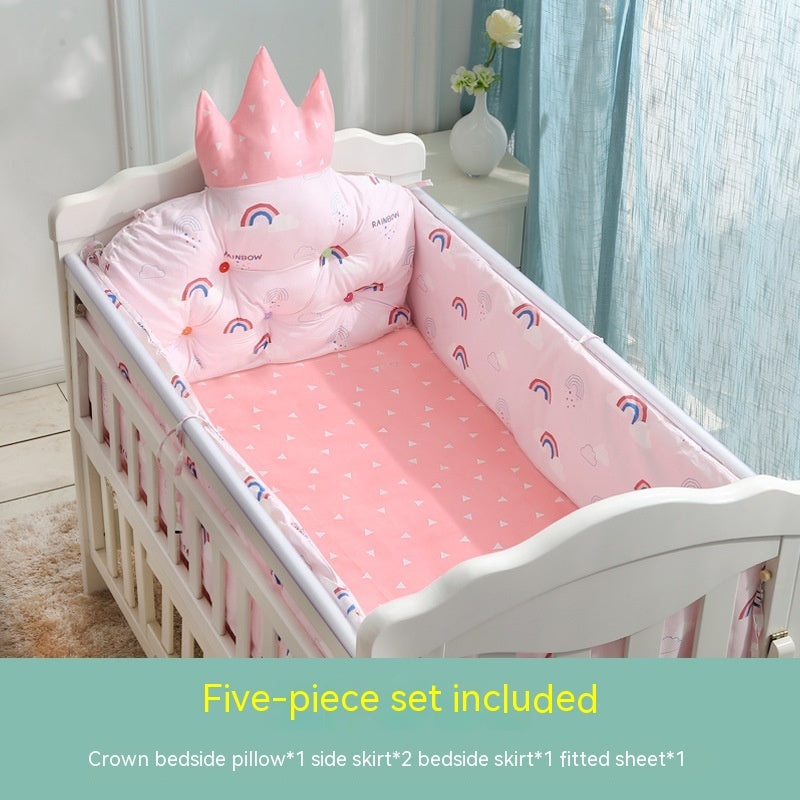 Premium Cotton Crib Guardrail Set