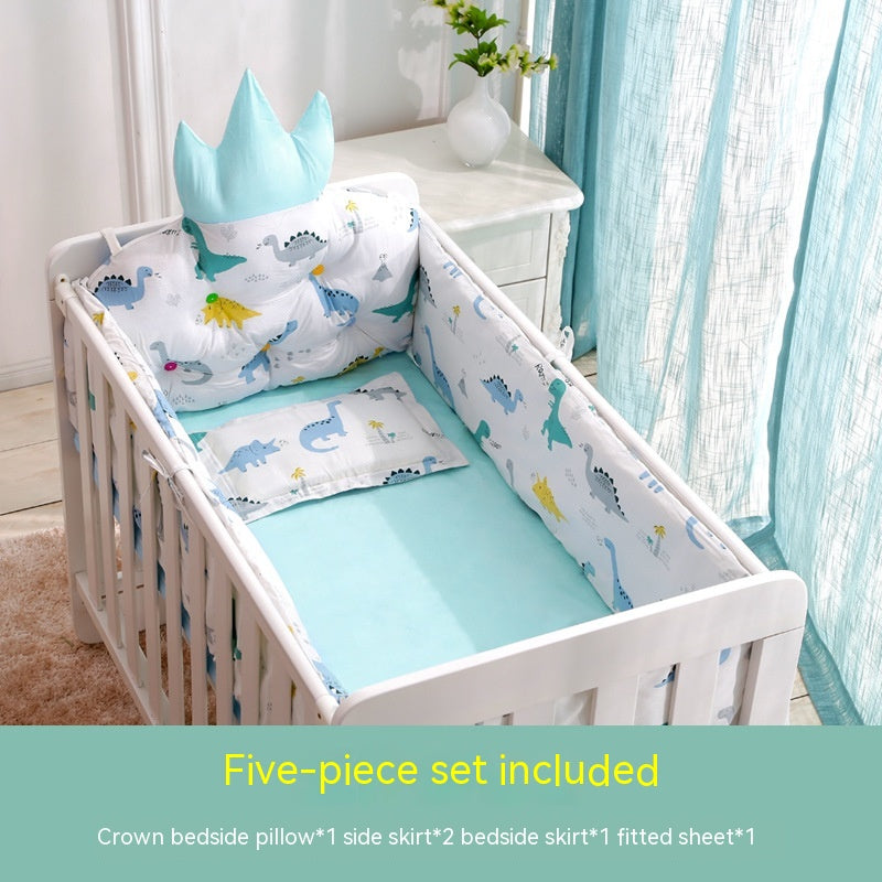 Premium Cotton Crib Guardrail Set