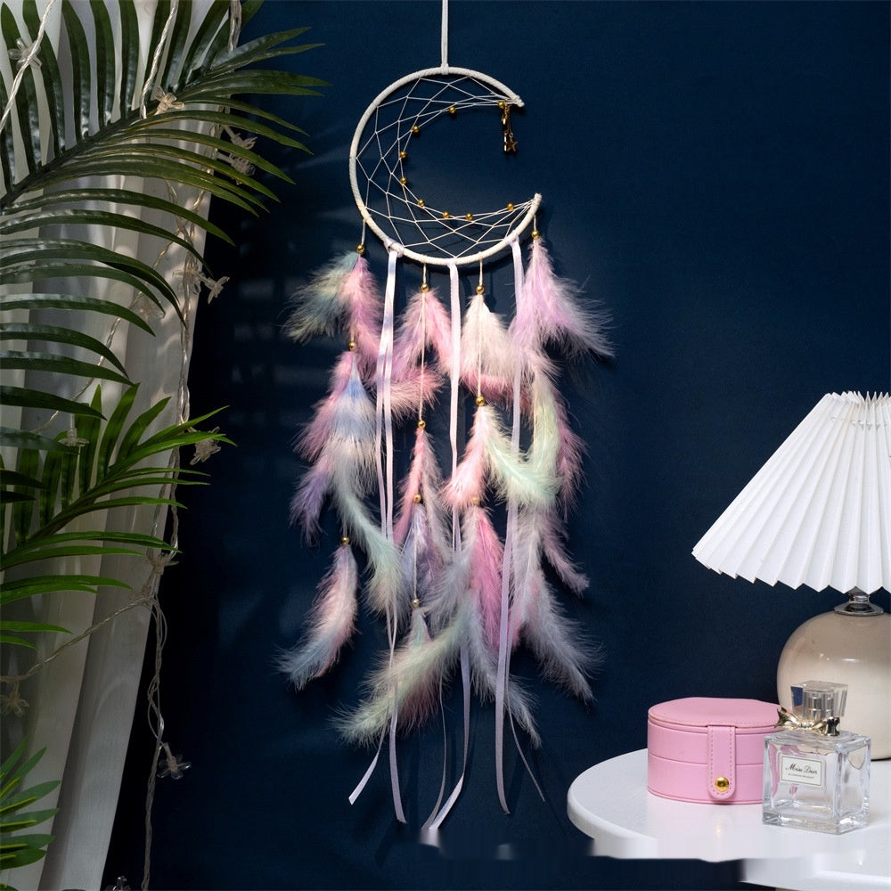 Handmade Moon Dreamcatcher Wind Chimes