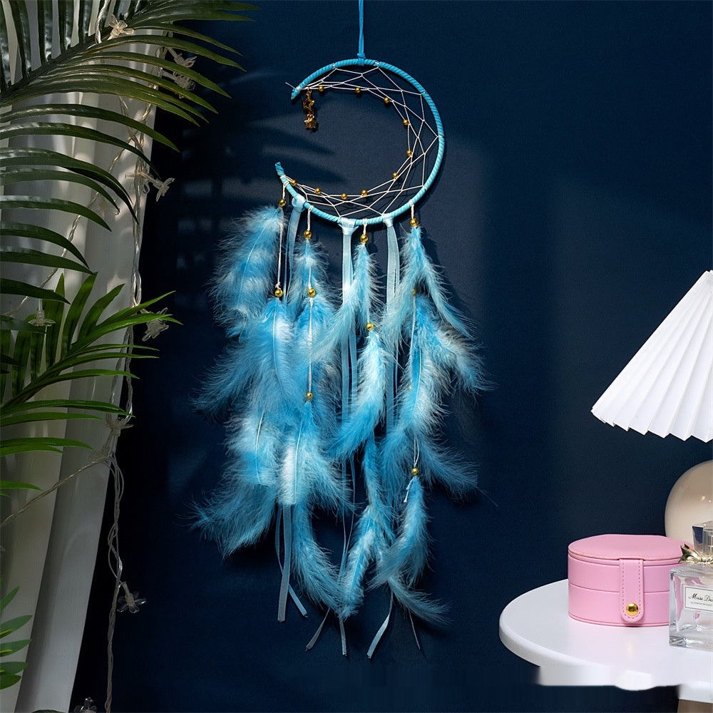 Handmade Moon Dreamcatcher Wind Chimes